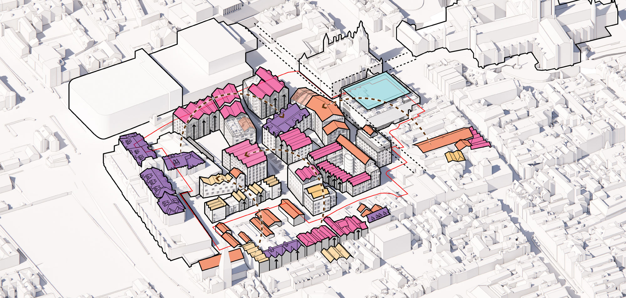A contextual response to building form and setting plan
